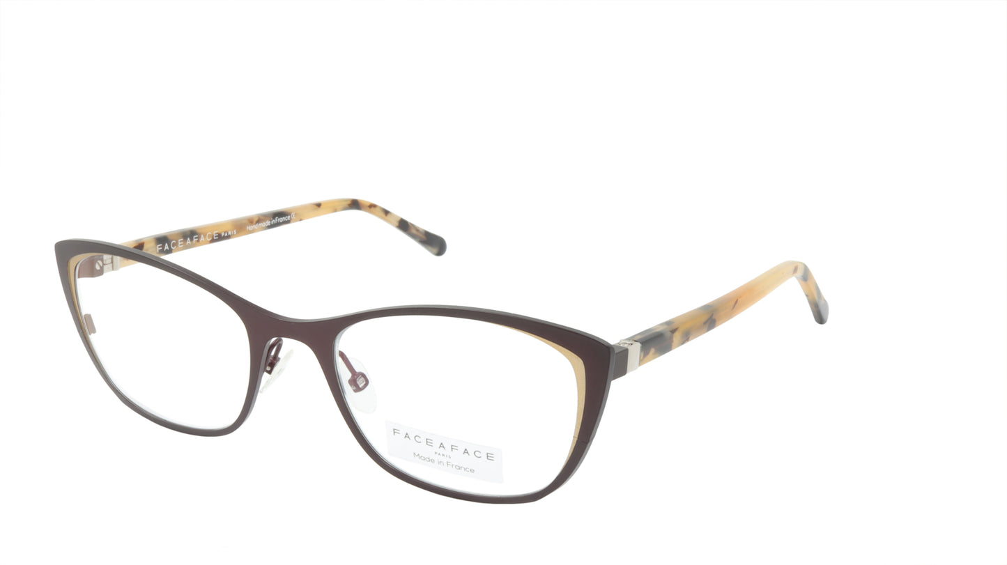 Face A Face Eyeglasses Frame JOYCE 1 Col. 9324 Acetate Dark Aubergine