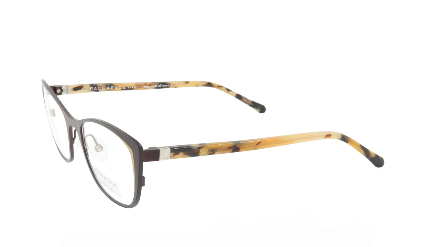 Face A Face Eyeglasses Frame JOYCE 1 Col. 9324 Acetate Dark Aubergine