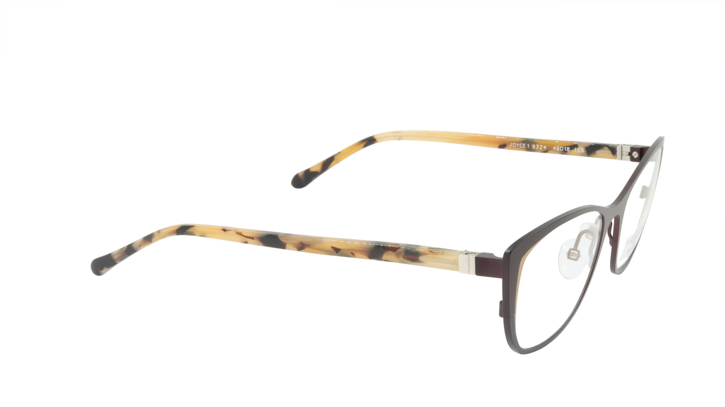 Face A Face Eyeglasses Frame JOYCE 1 Col. 9324 Acetate Dark Aubergine
