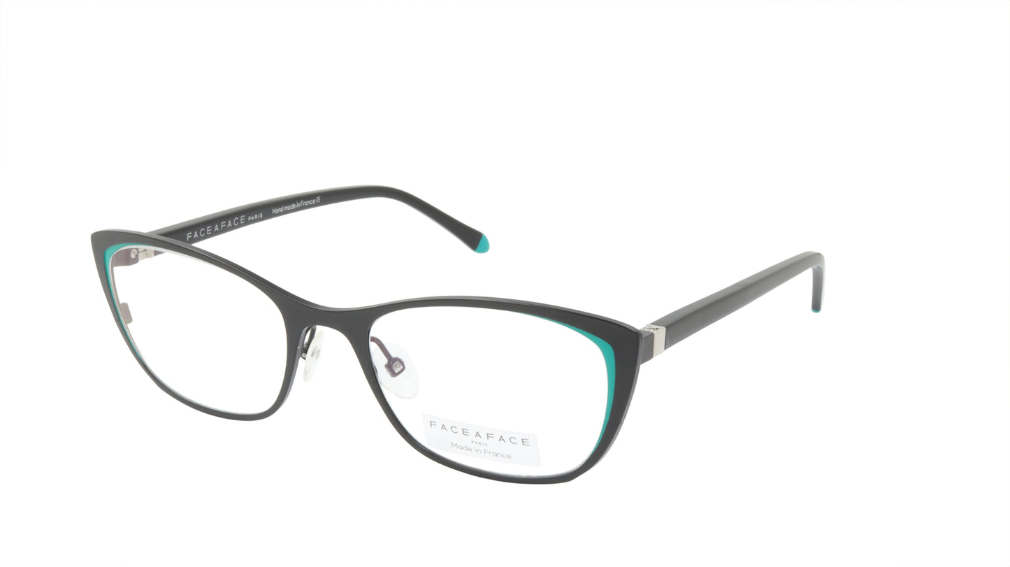 Face A Face Cateye Eyewear in Black and Emerald Green