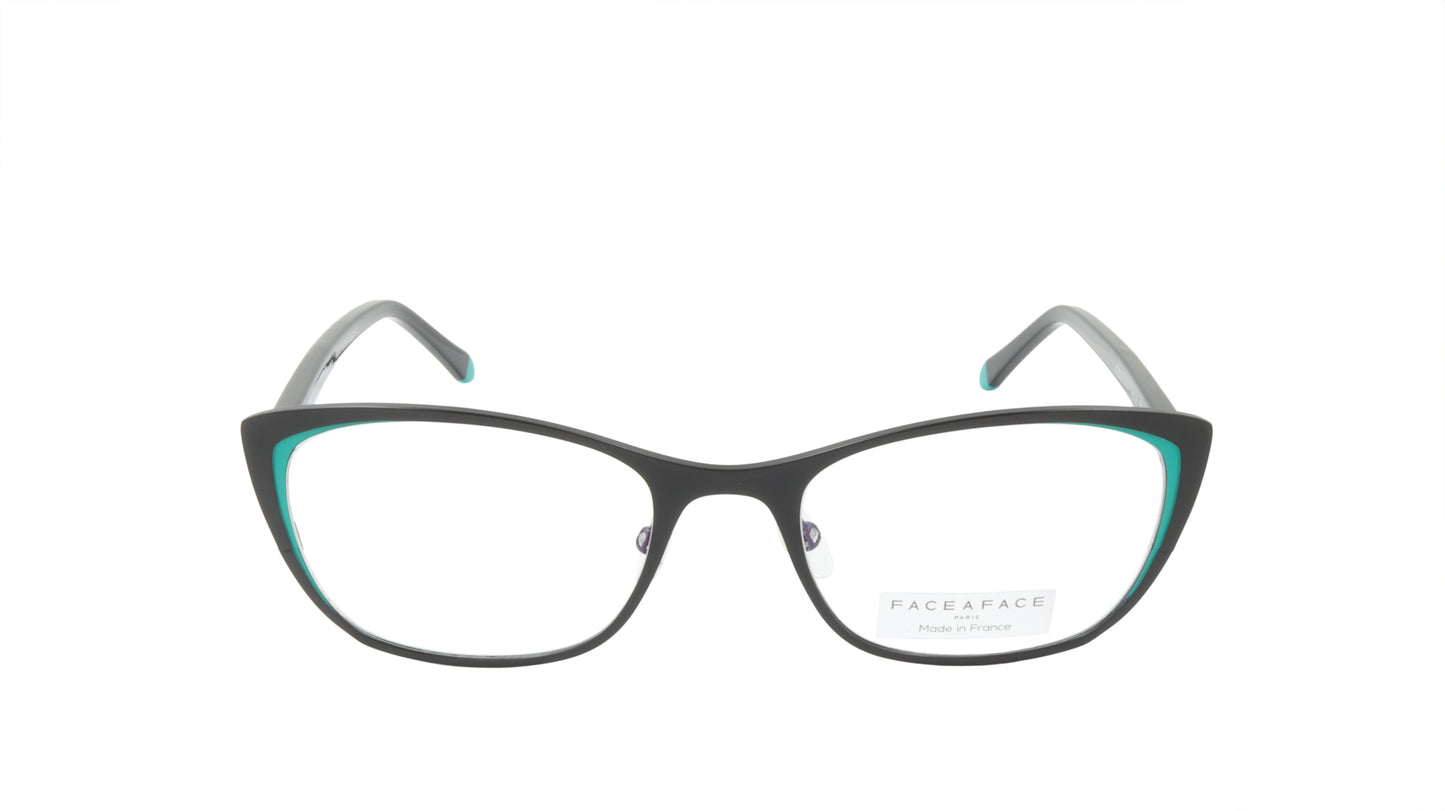 Face A Face Cateye Eyewear in Black and Emerald Green