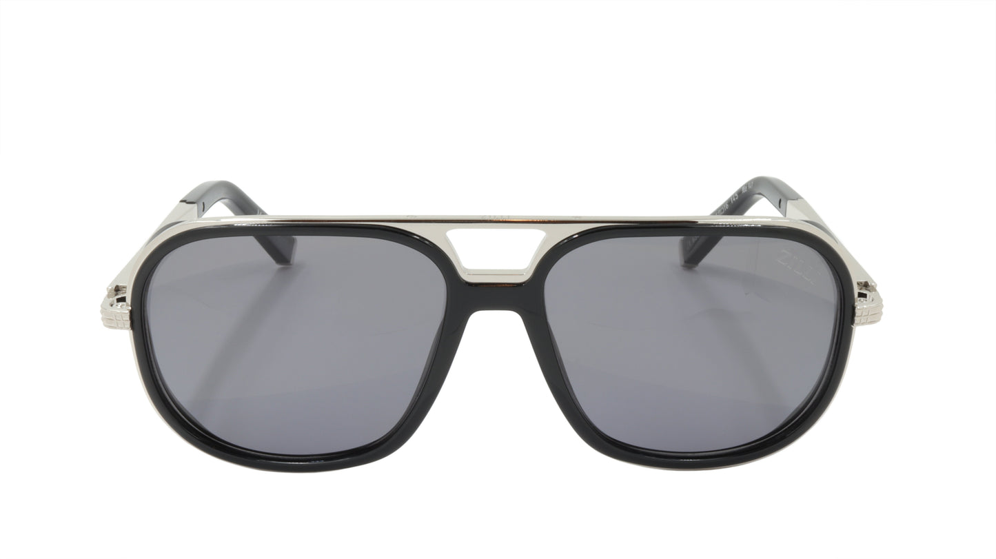 ZILLI Sunglasses Titanium Acetate Leather Polarized France Handmade ZI 65026 C06