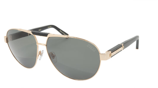 ZILLI Sunglasses Titanium Acetate Leather Polarized France Handmade ZI 65032 C01
