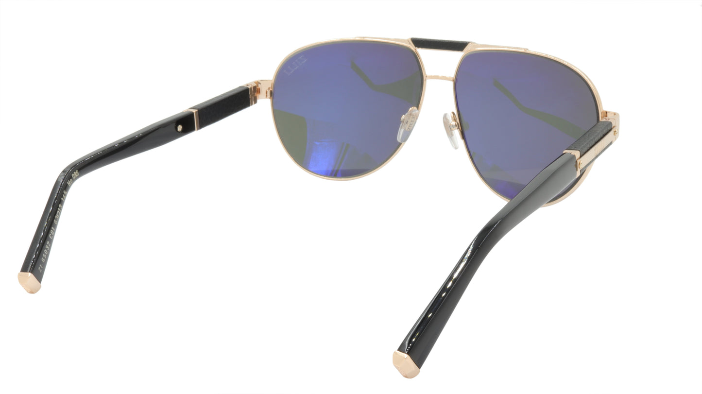 ZILLI Sunglasses Titanium Acetate Leather Polarized France Handmade ZI 65032 C01