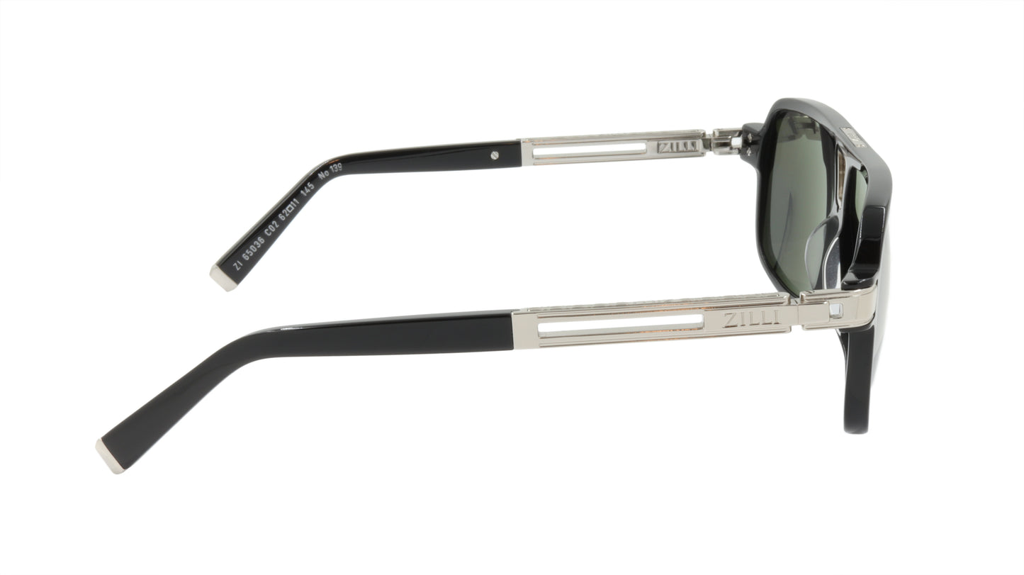 ZILLI Sunglasses Titanium Acetate Polarized France Handmade ZI 65036 C02