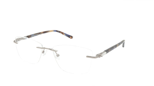 Paul Vosheront Rimless Eyeglasses with Titanium and Tortoise Shell Acetate