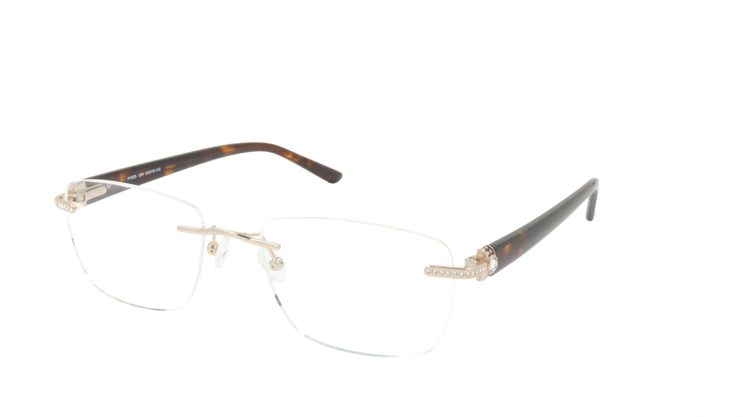 Paul Vosheront Tapered Square Rimless Titanium Optical Eyewear