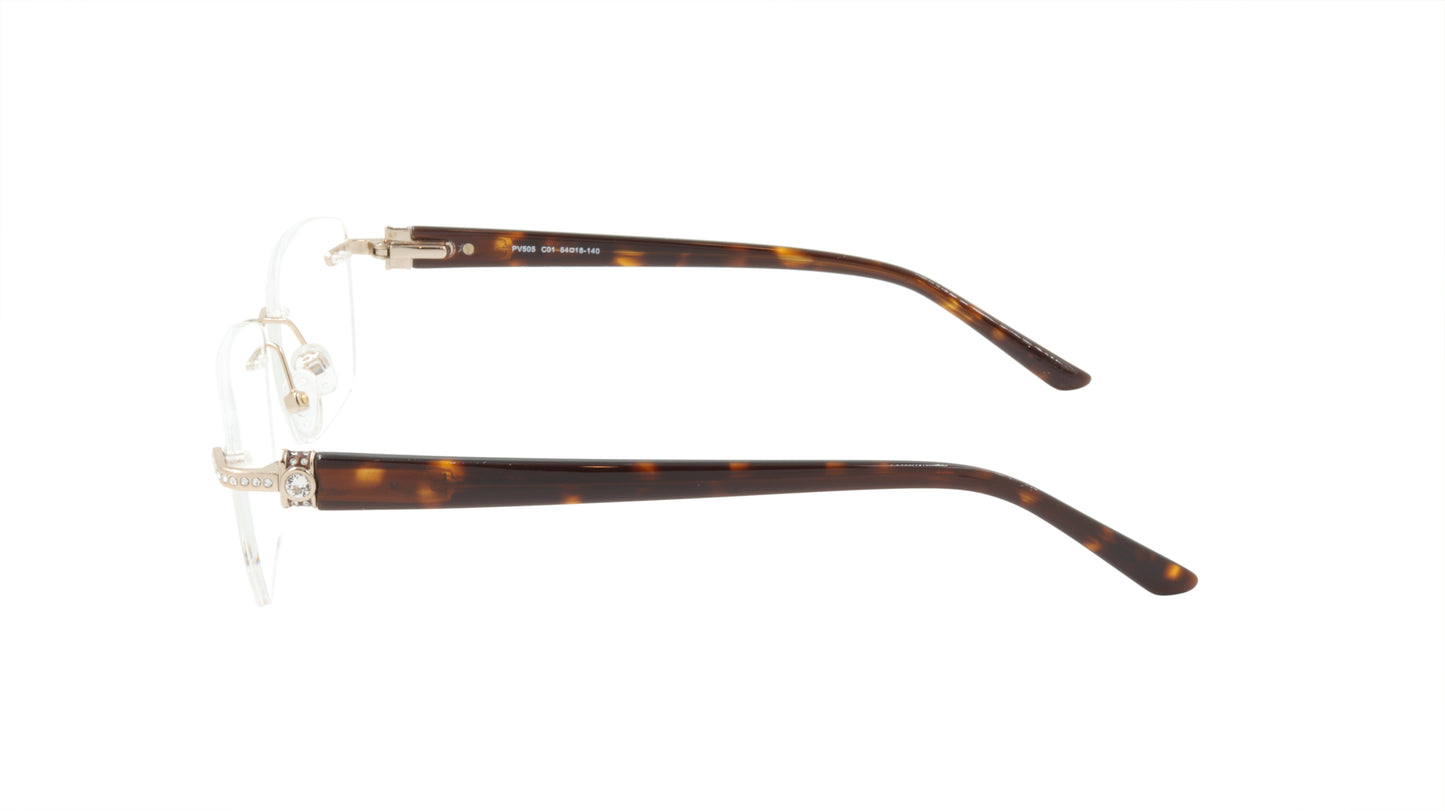 Paul Vosheront Tapered Square Rimless Titanium Optical Eyewear