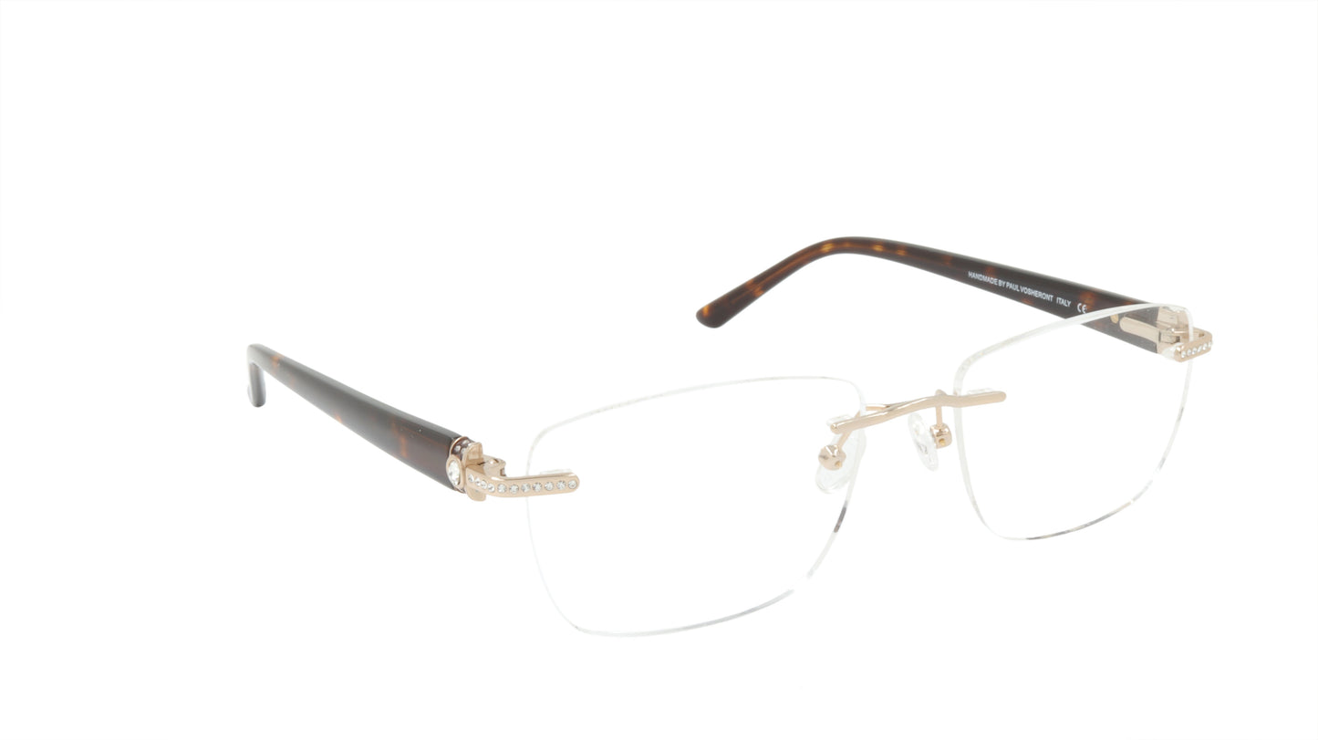 Paul Vosheront Tapered Square Rimless Titanium Optical Eyewear