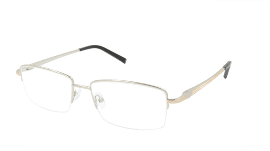 Paul Vosheront Men's Eyeglasses Mix of Gold and Silver Titanium