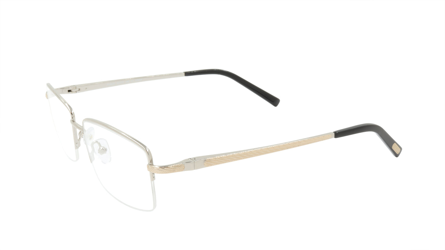 Paul Vosheront Men's Eyeglasses Mix of Gold and Silver Titanium