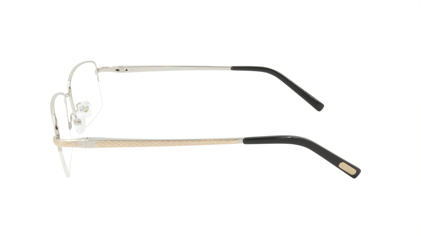 Paul Vosheront Men's Eyeglasses Mix of Gold and Silver Titanium