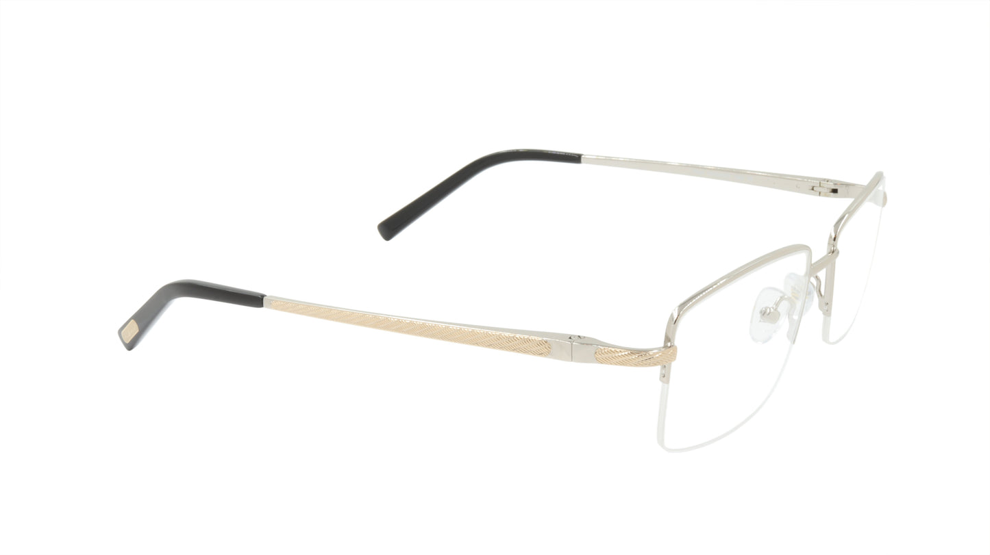 Paul Vosheront Men's Eyeglasses Mix of Gold and Silver Titanium