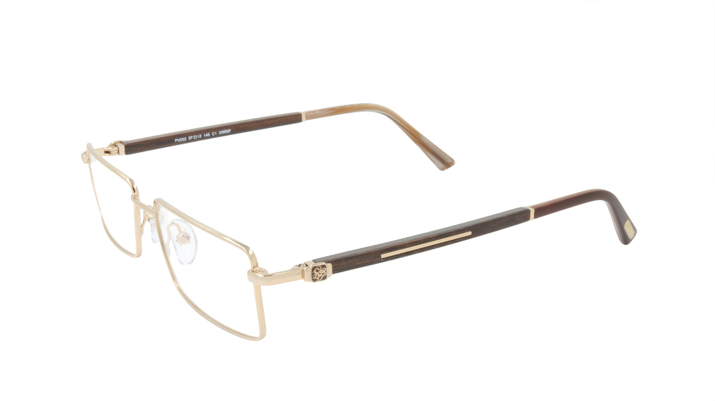 Paul Vosheront Rimless Eyeglasses with Titanium and Tortoise Shell Acetate