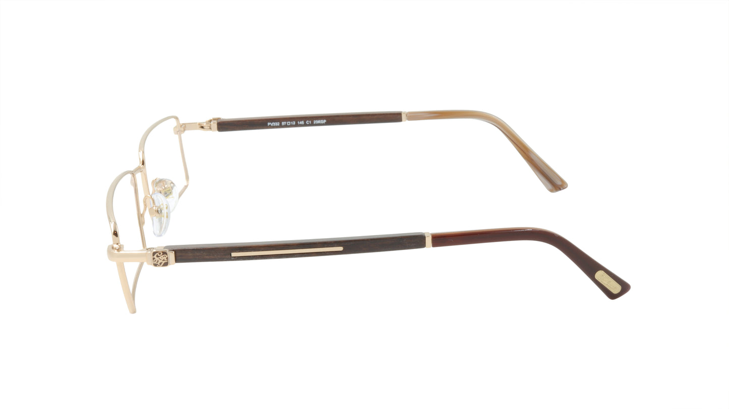 Paul Vosheront Rimless Eyeglasses with Titanium and Tortoise Shell Acetate