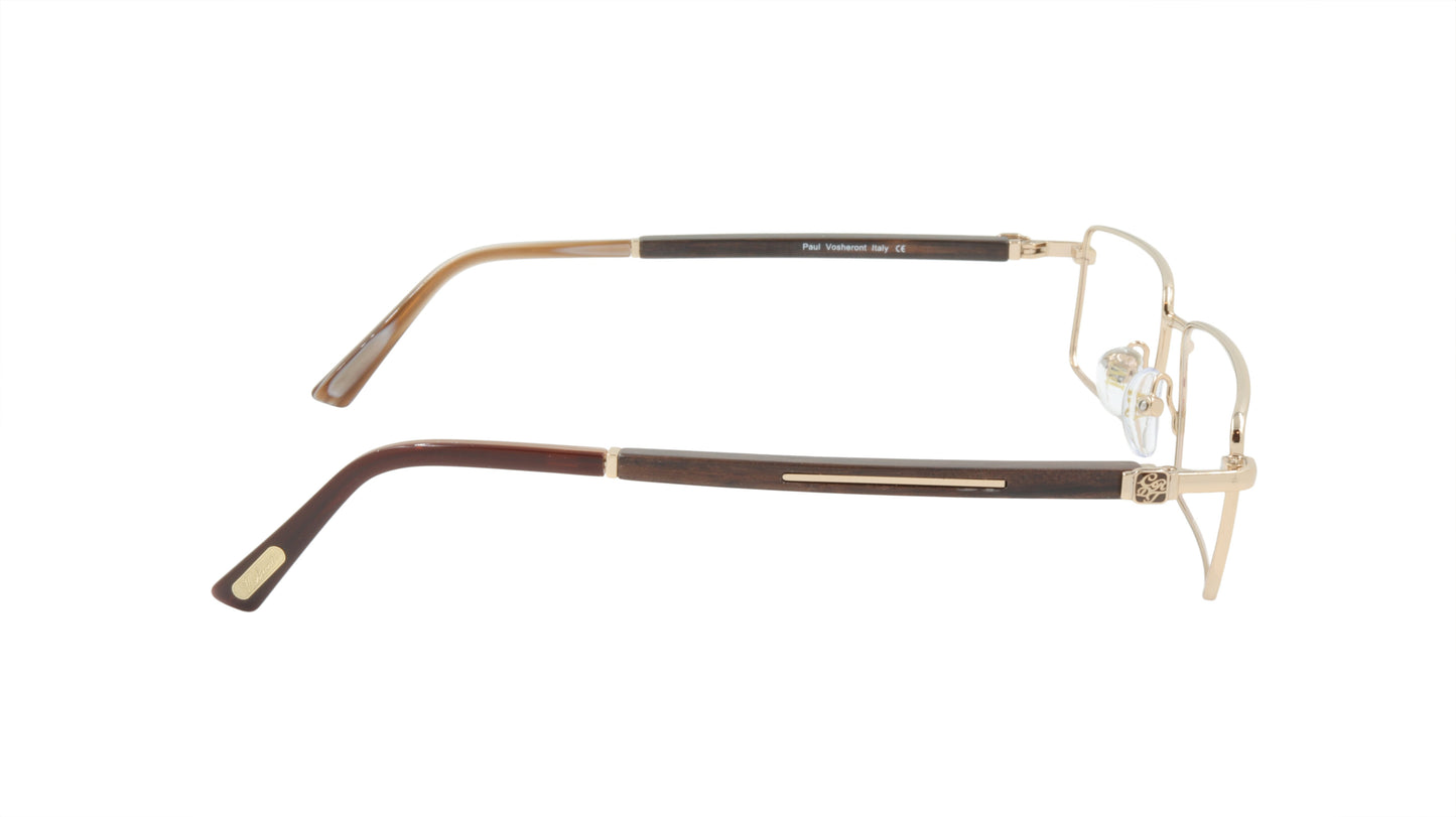 Paul Vosheront Rimless Eyeglasses with Titanium and Tortoise Shell Acetate