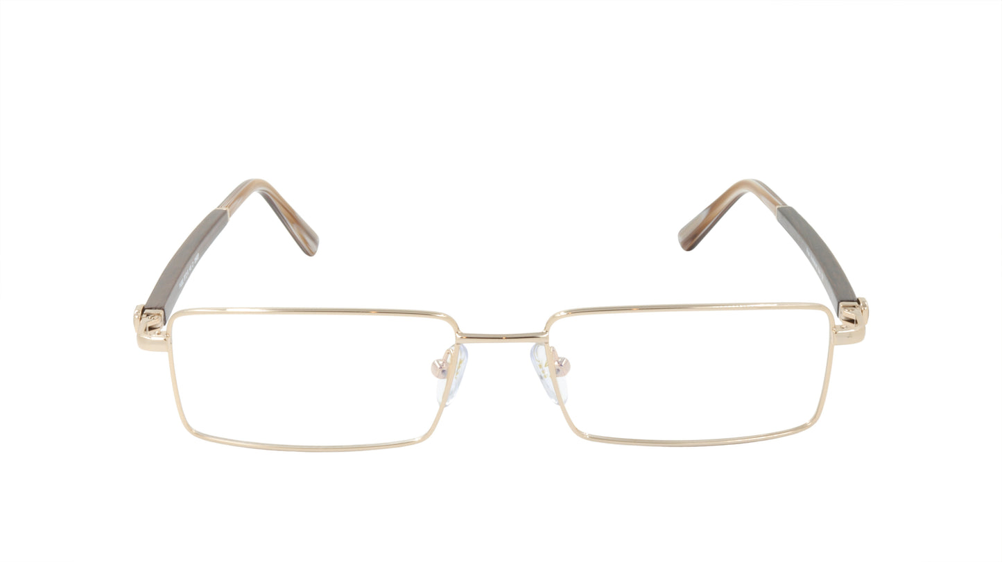 Paul Vosheront Rimless Eyeglasses with Titanium and Tortoise Shell Acetate