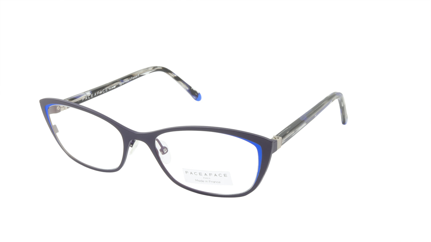 Face A Face Eyeglasses Frame JOYCE 2 Col. 9440 Acetate Matte Dark Violet Flashy