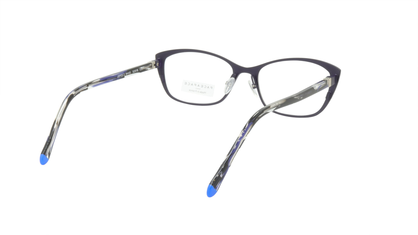 Face A Face Eyeglasses Frame JOYCE 2 Col. 9440 Acetate Matte Dark Violet Flashy