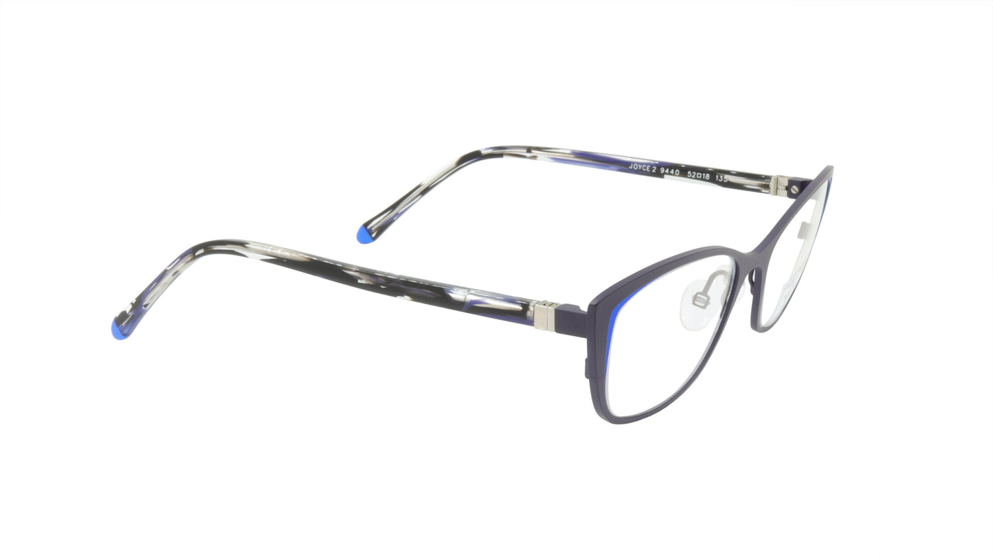 Face A Face Eyeglasses Frame JOYCE 2 Col. 9440 Acetate Matte Dark Violet Flashy