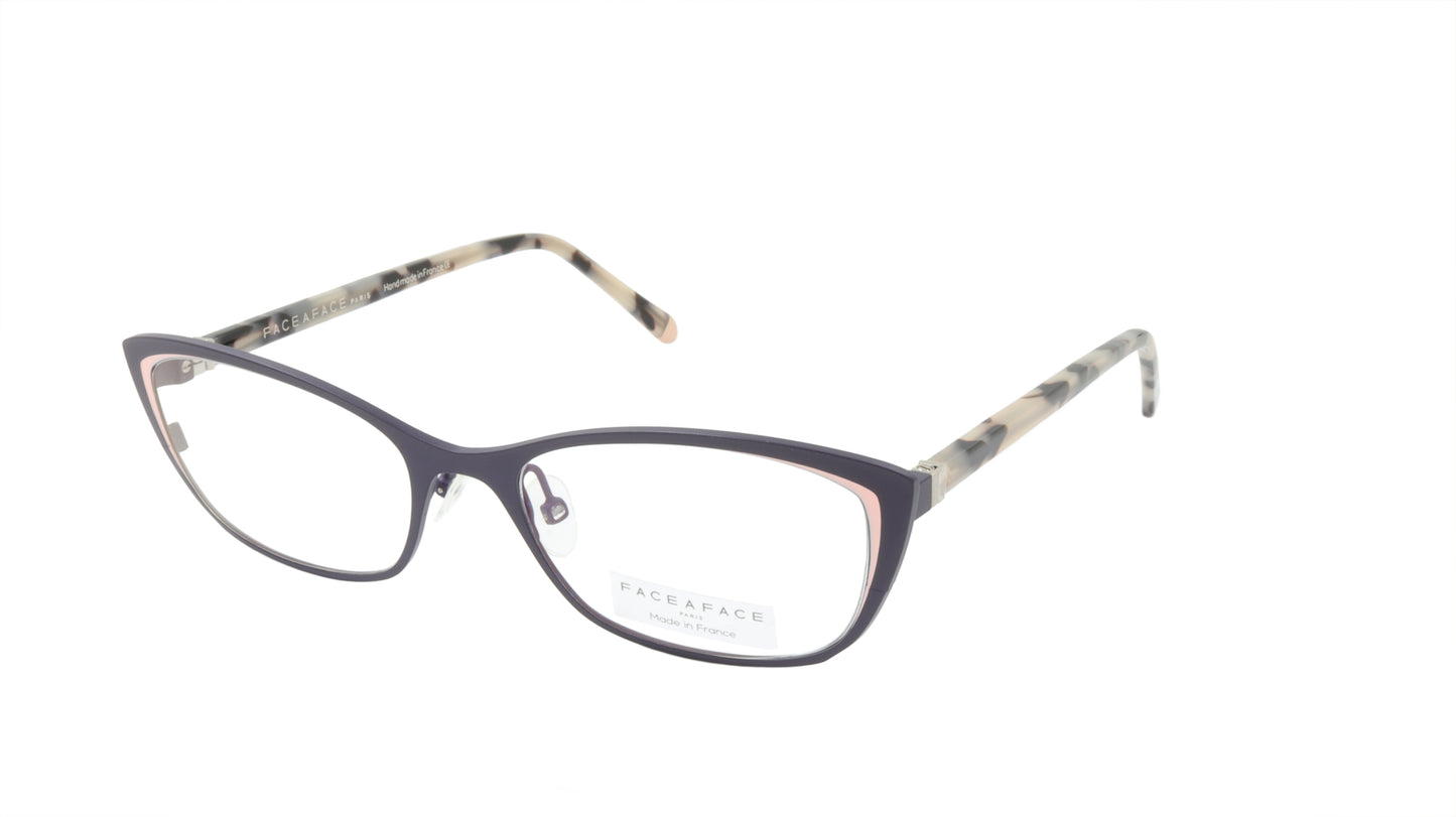 Face A Face Eyewear in a Dark Violet and Pastel Pink Fashion