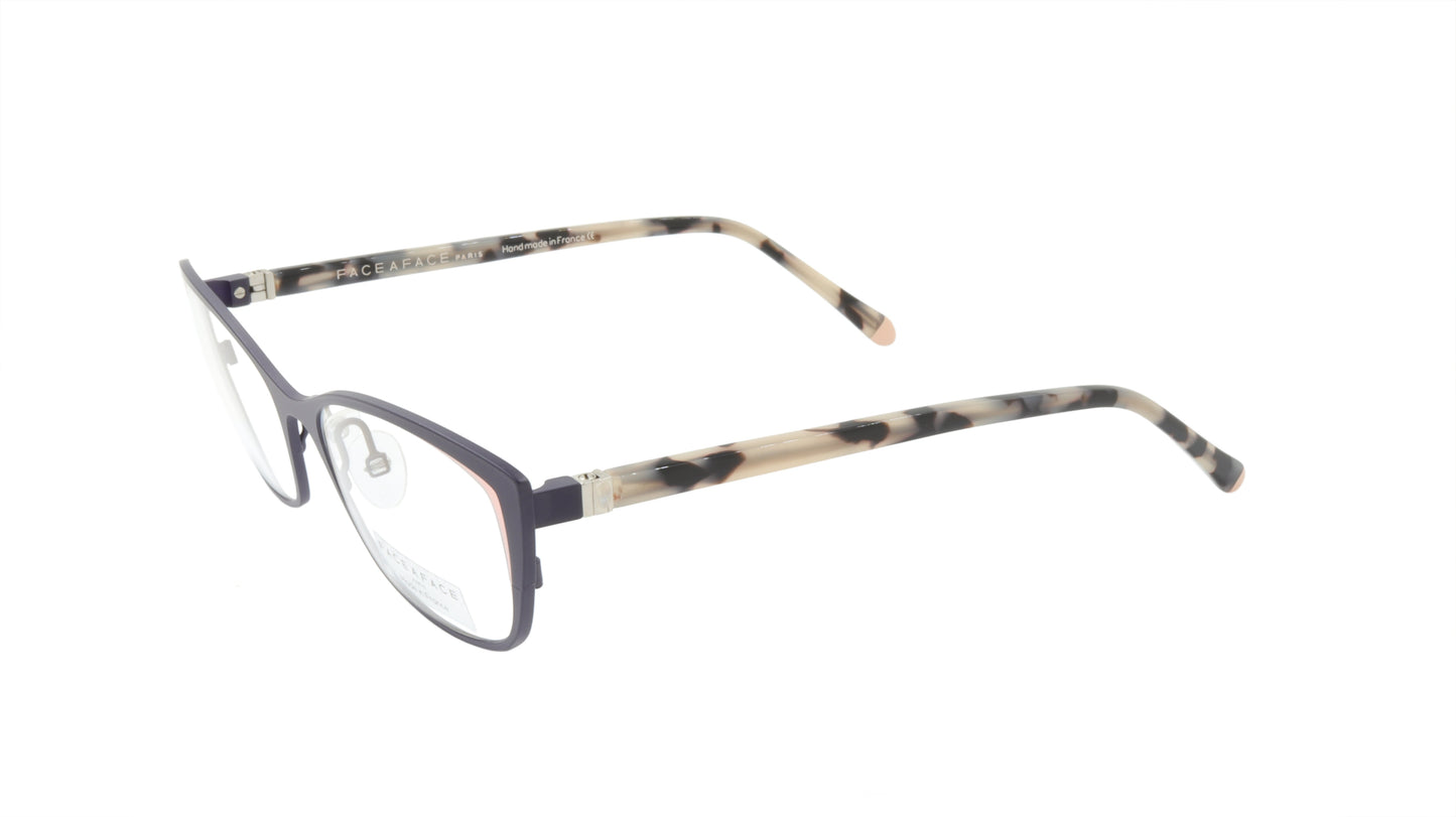Face A Face Eyewear in a Dark Violet and Pastel Pink Fashion