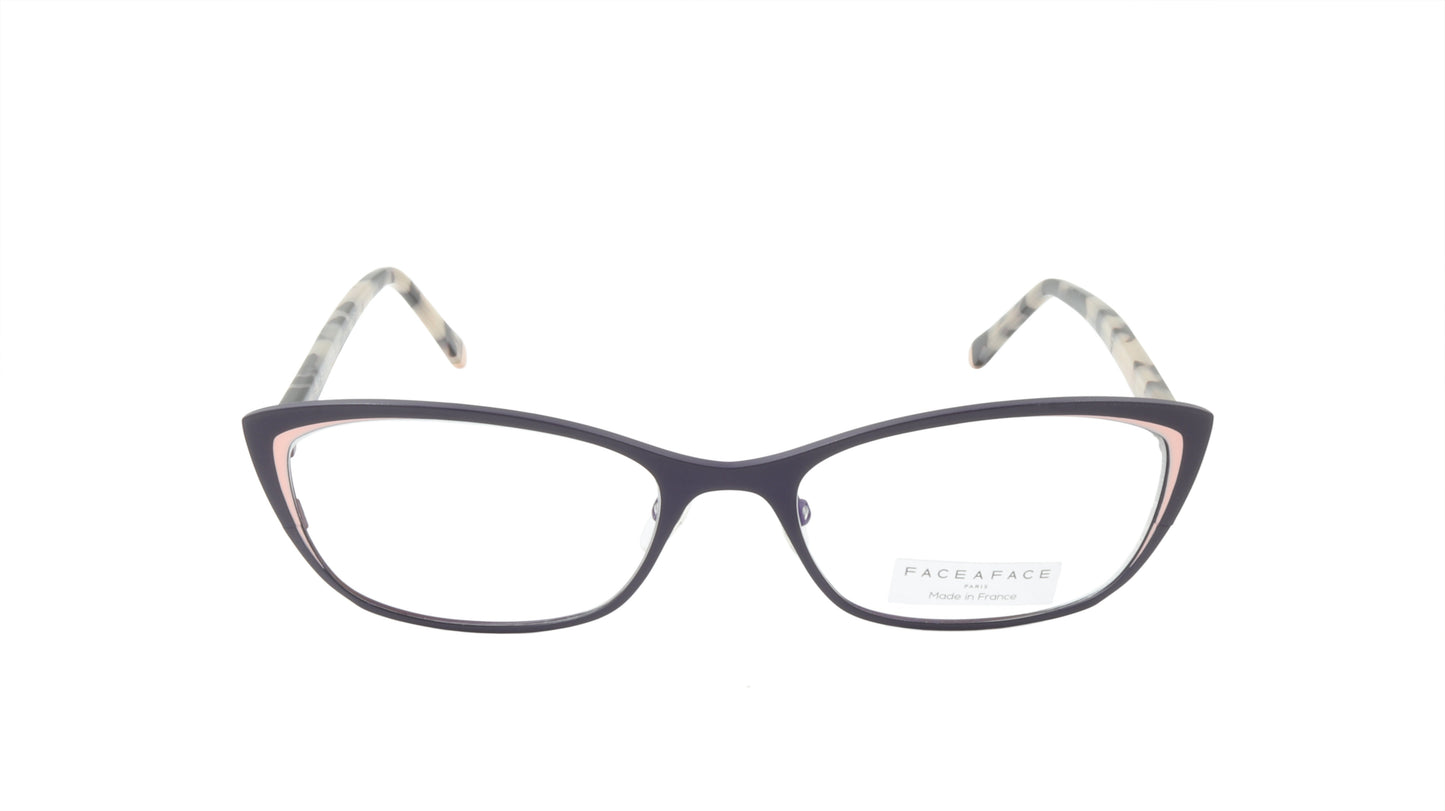 Face A Face Eyewear in a Dark Violet and Pastel Pink Fashion