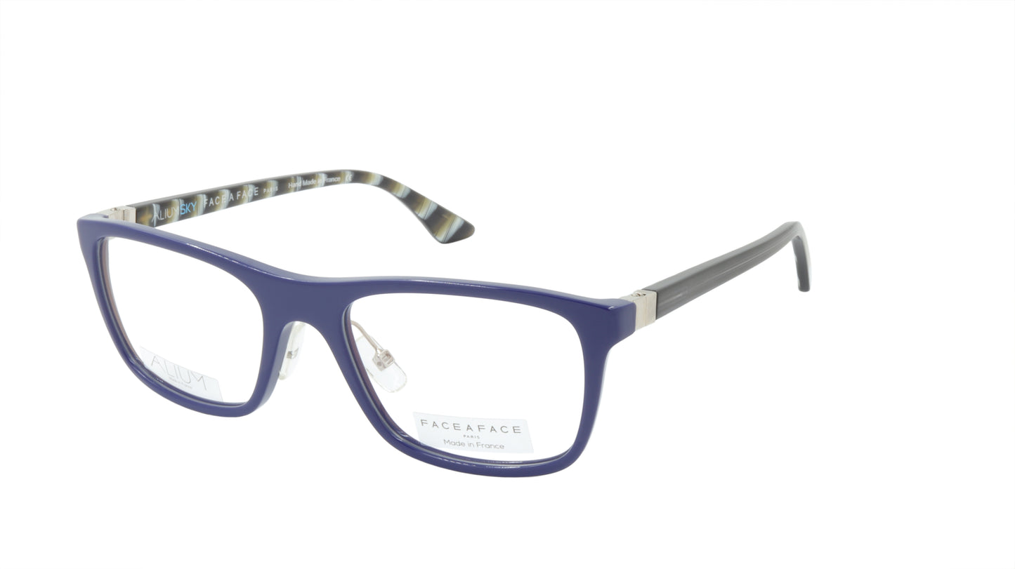 Face A Face ALIUM SKY 2 4013 Navy Blue Light Mauve Eyeglasses France