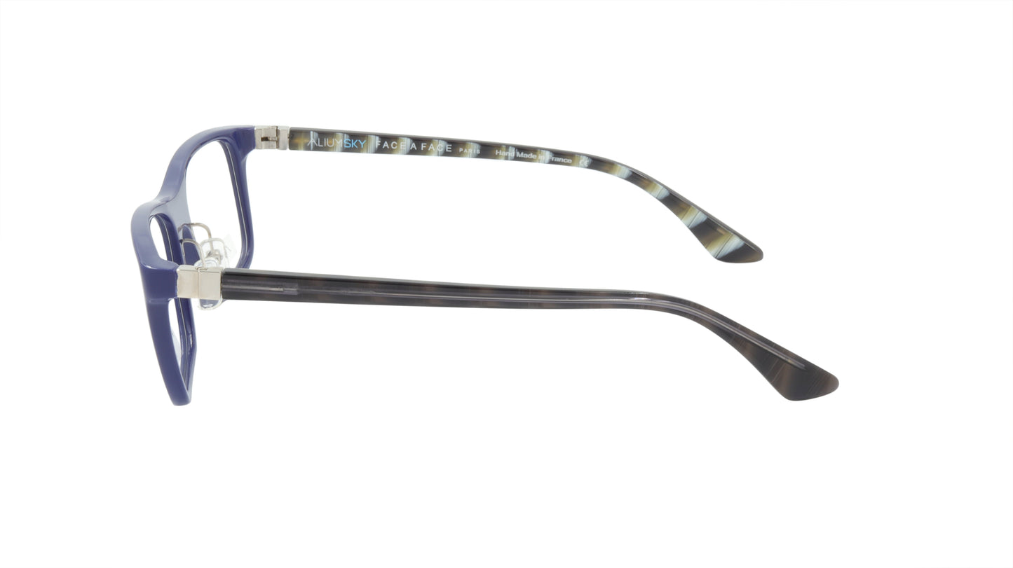 Face A Face ALIUM SKY 2 4013 Navy Blue Light Mauve Eyeglasses France