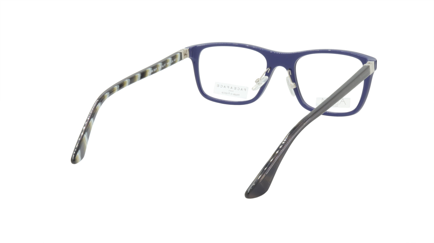 Face A Face ALIUM SKY 2 4013 Navy Blue Light Mauve Eyeglasses France