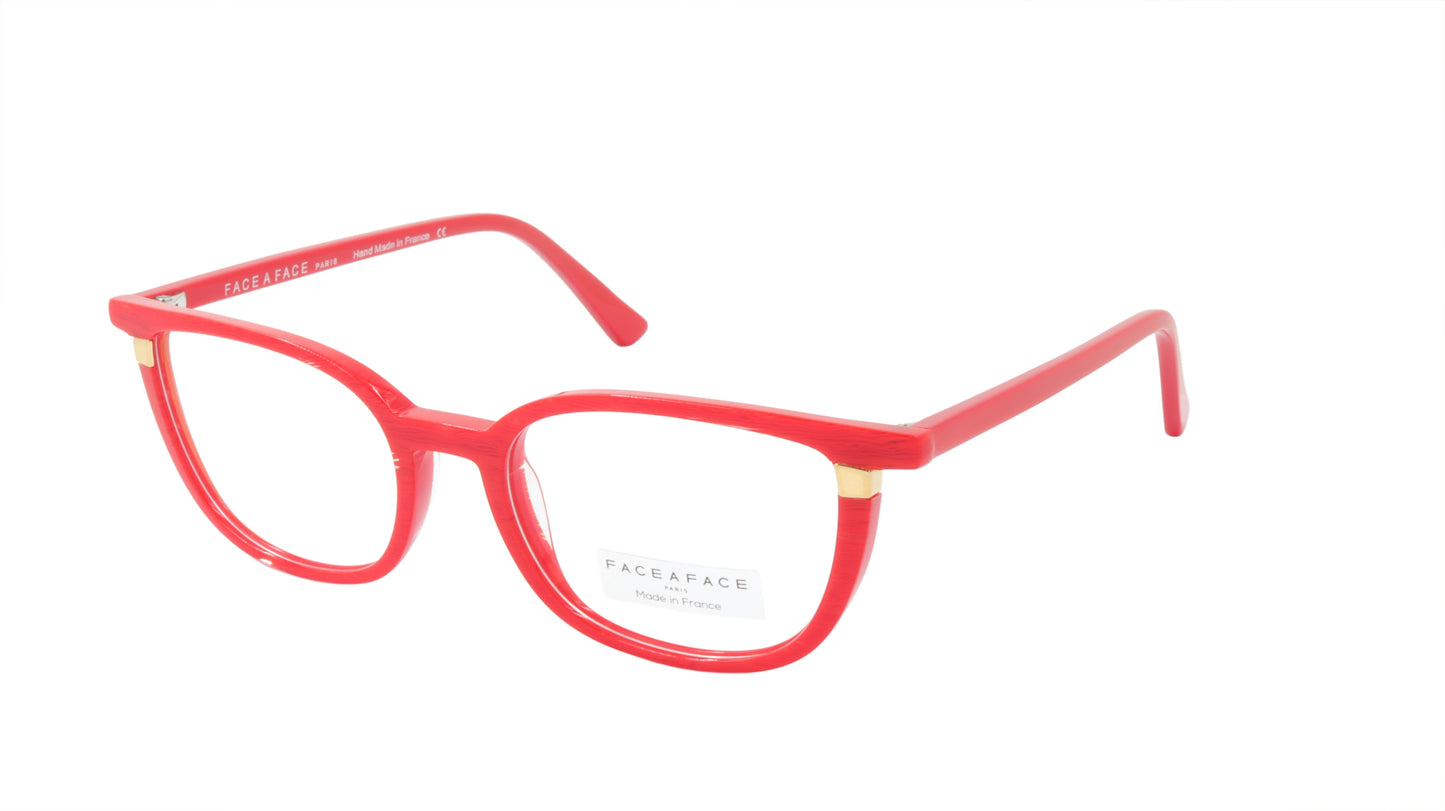 Face A Face Eyeglasses Frame TOSCA 2 Col. 6084 Acetate Pleated Loving Red
