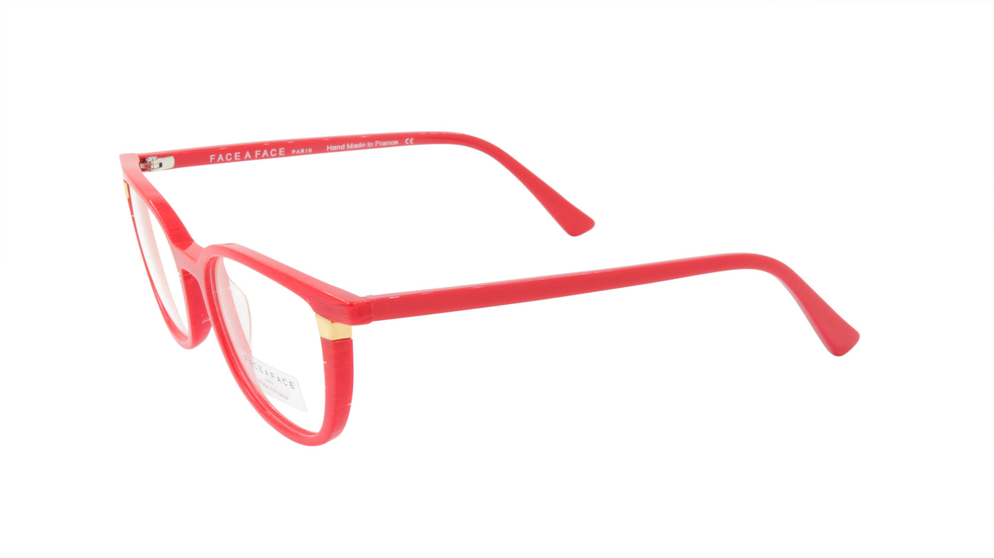 Face A Face Eyeglasses Frame TOSCA 2 Col. 6084 Acetate Pleated Loving Red