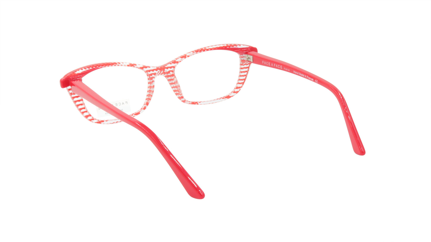 Face A Face Eyewear in Red Stripe and Crystal Transparency