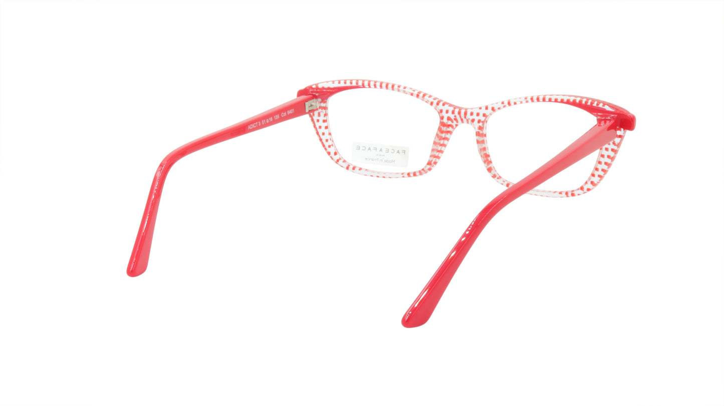Face A Face Eyewear in Red Stripe and Crystal Transparency