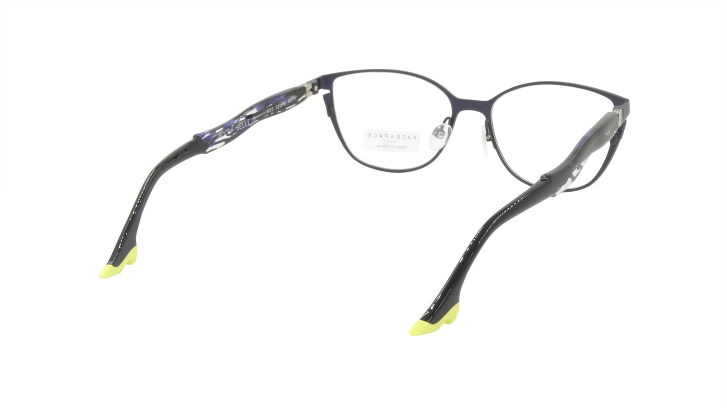Face A Face Eyewear in Dark Blueberry with a Dark Blue Cateye Shape