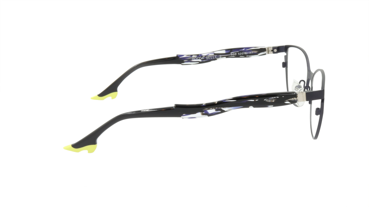 Face A Face Eyewear in Dark Blueberry with a Dark Blue Cateye Shape