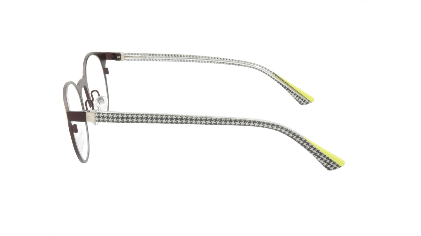 Face A Face Eyeglasses Frame EMMIE 2 Col. 9670 Acetate Acid Yellow Dark Aubergin