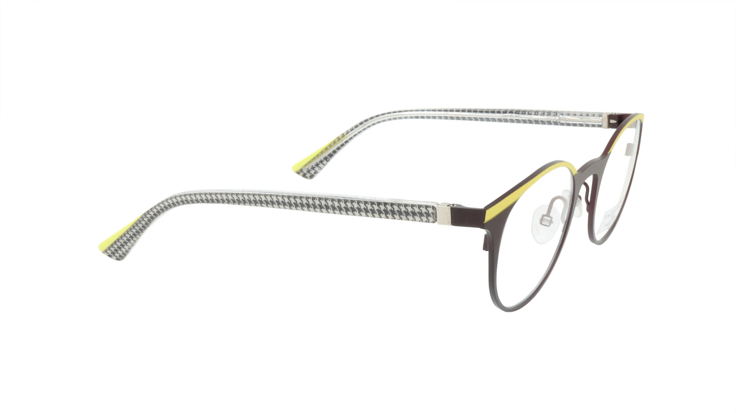 Face A Face Eyeglasses Frame EMMIE 2 Col. 9670 Acetate Acid Yellow Dark Aubergin
