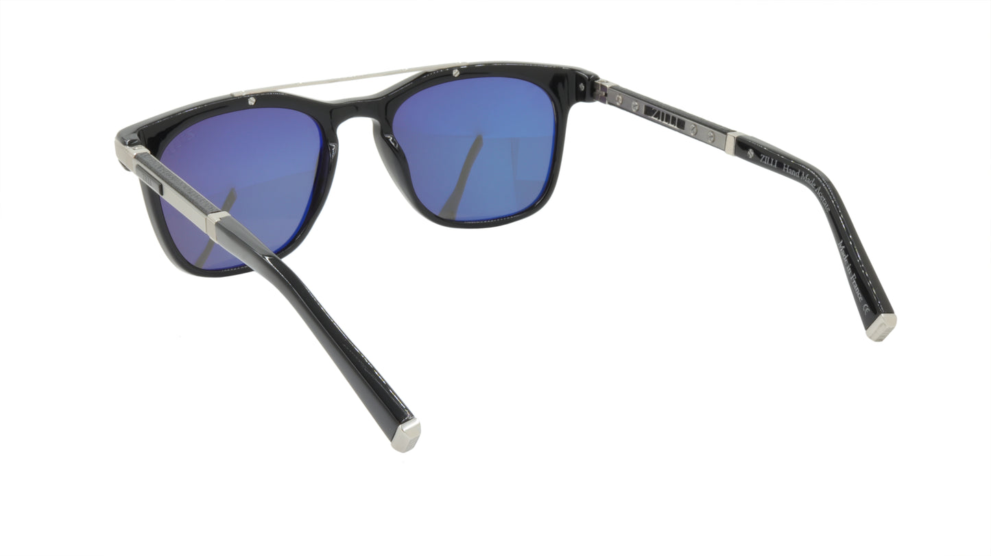 ZILLI Sunglasses Titanium Acetate Leather Polarized France Handmade ZI 65015 C04