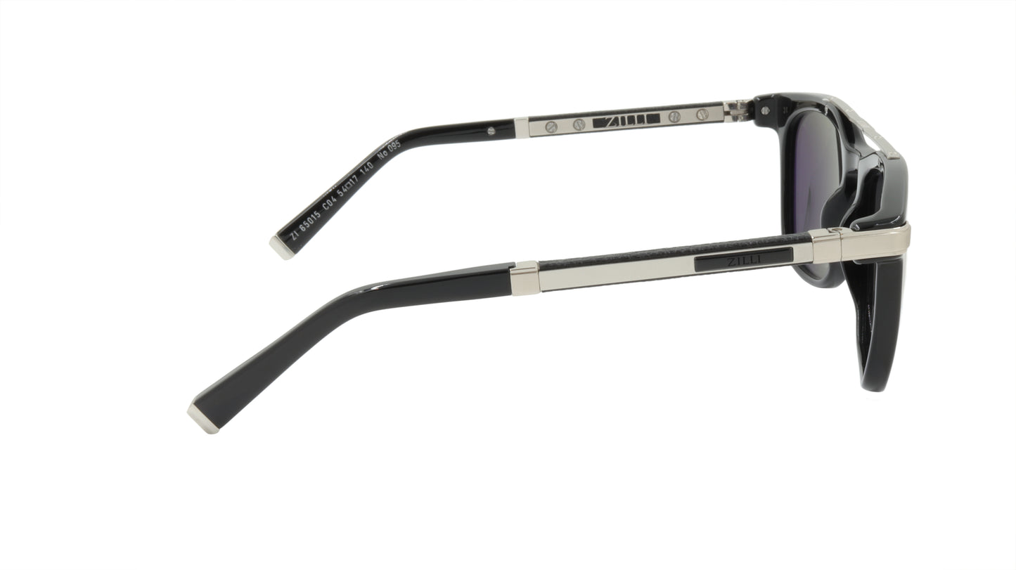 ZILLI Sunglasses Titanium Acetate Leather Polarized France Handmade ZI 65015 C04