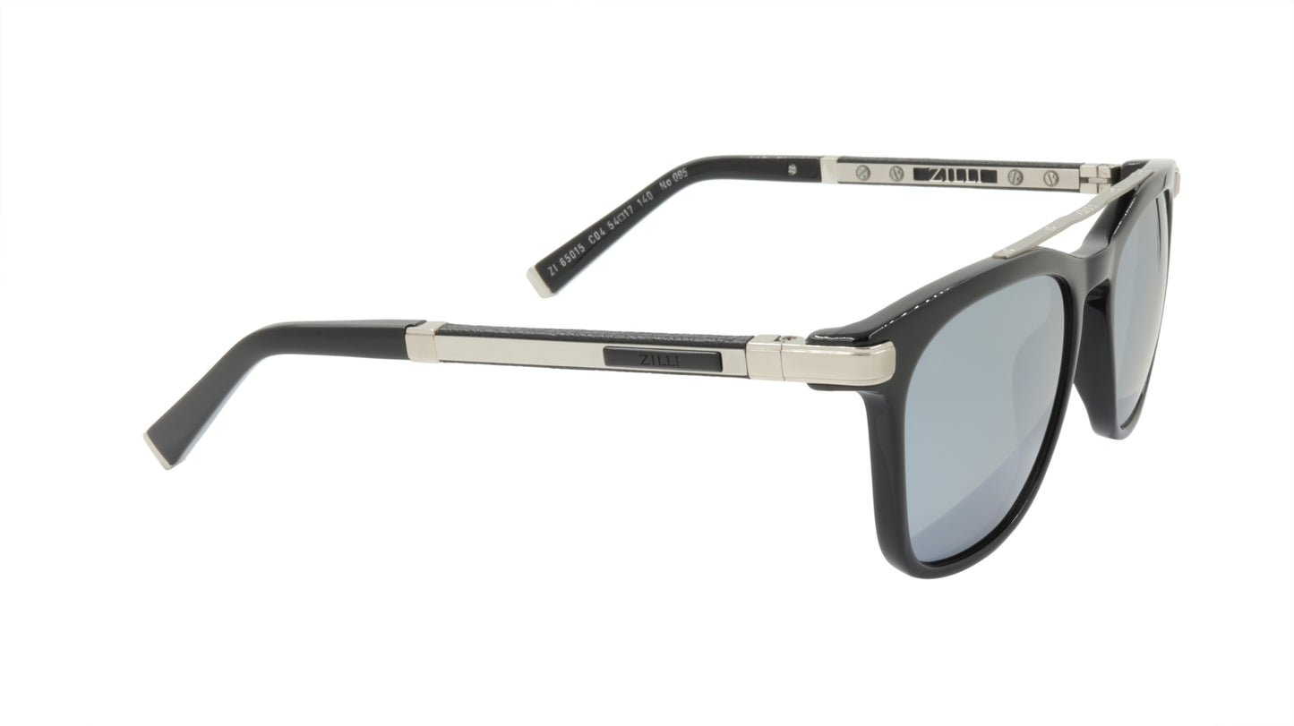 ZILLI Sunglasses Titanium Acetate Leather Polarized France Handmade ZI 65015 C04