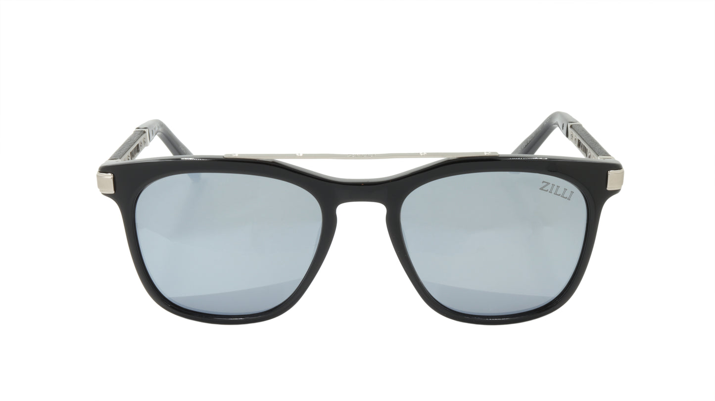 ZILLI Sunglasses Titanium Acetate Leather Polarized France Handmade ZI 65015 C04