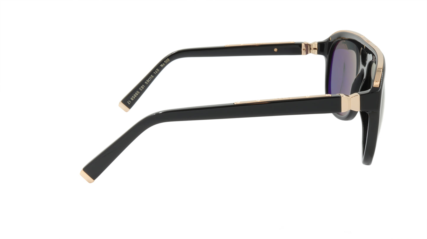 ZILLI Sunglasses Titanium Acetate Polarized France Handmade ZI 65005 C01
