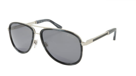 ZILLI Sunglasses Titanium Acetate Leather Polarized France Handmade ZI 65017 C03