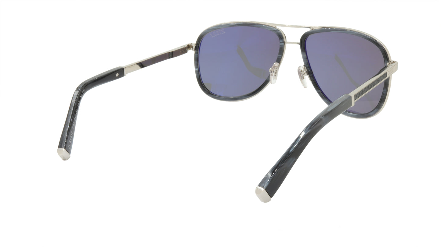 ZILLI Sunglasses Titanium Acetate Leather Polarized France Handmade ZI 65017 C03
