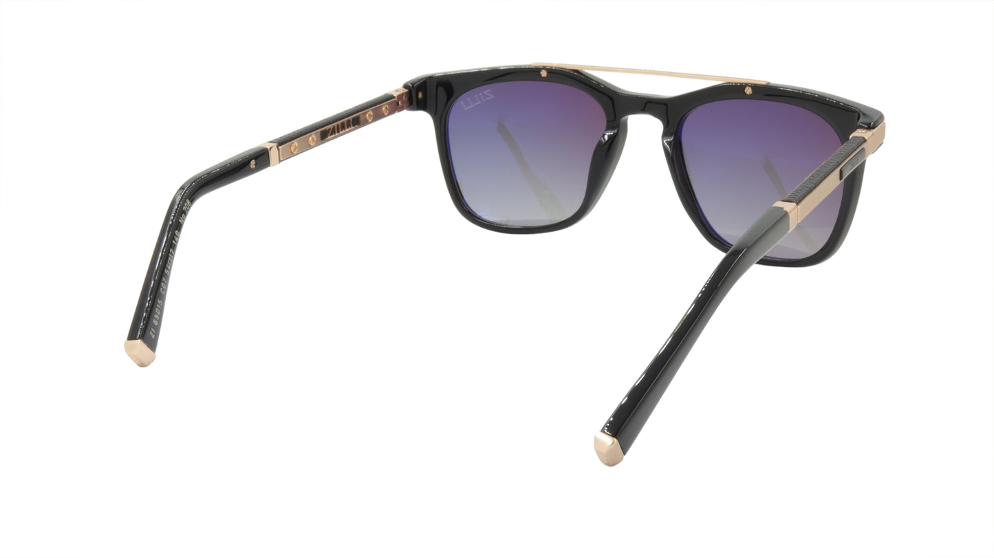ZILLI Sunglasses Titanium Acetate Leather Polarized France Handmade ZI 65015 C07