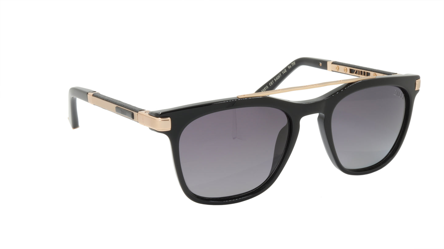 ZILLI Sunglasses Titanium Acetate Leather Polarized France Handmade ZI 65015 C07