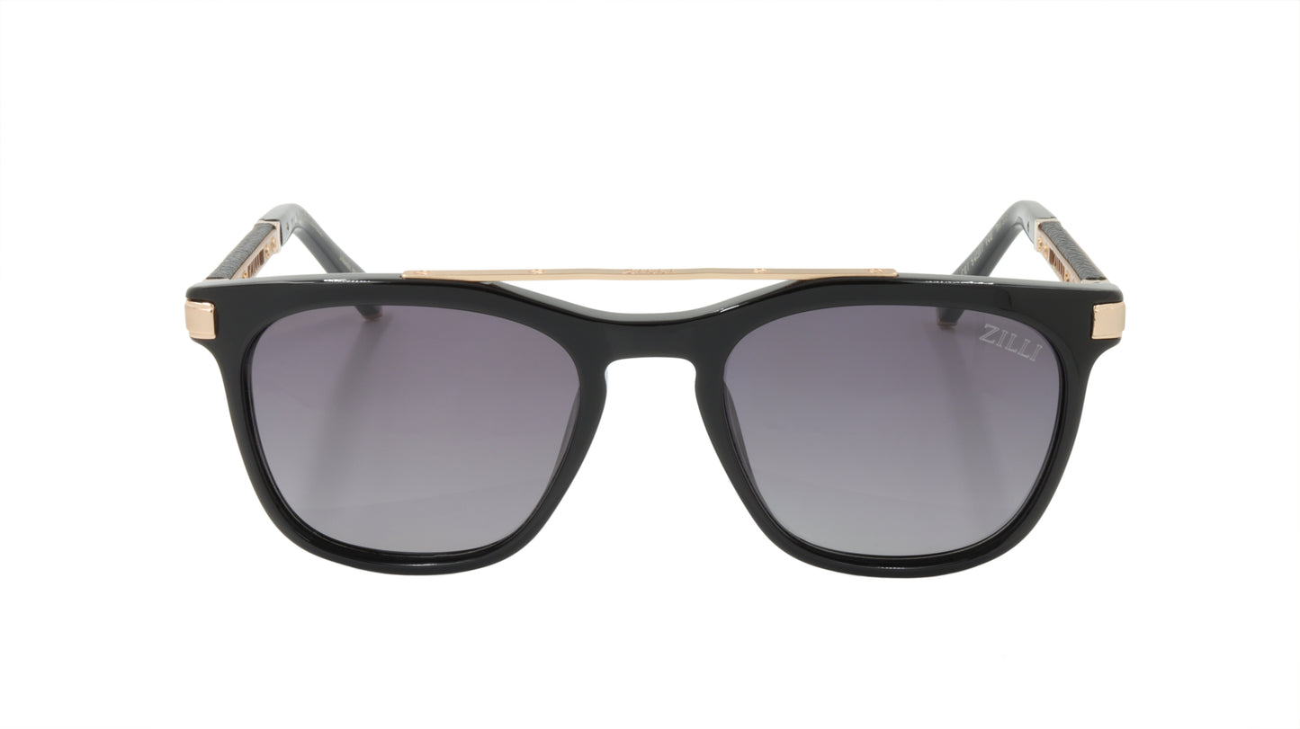 ZILLI Sunglasses Titanium Acetate Leather Polarized France Handmade ZI 65015 C07
