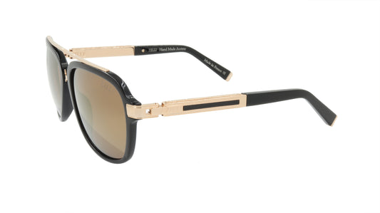 ZILLI Sunglasses Titanium Acetate Leather Polarized France Handmade ZI 65006 C06