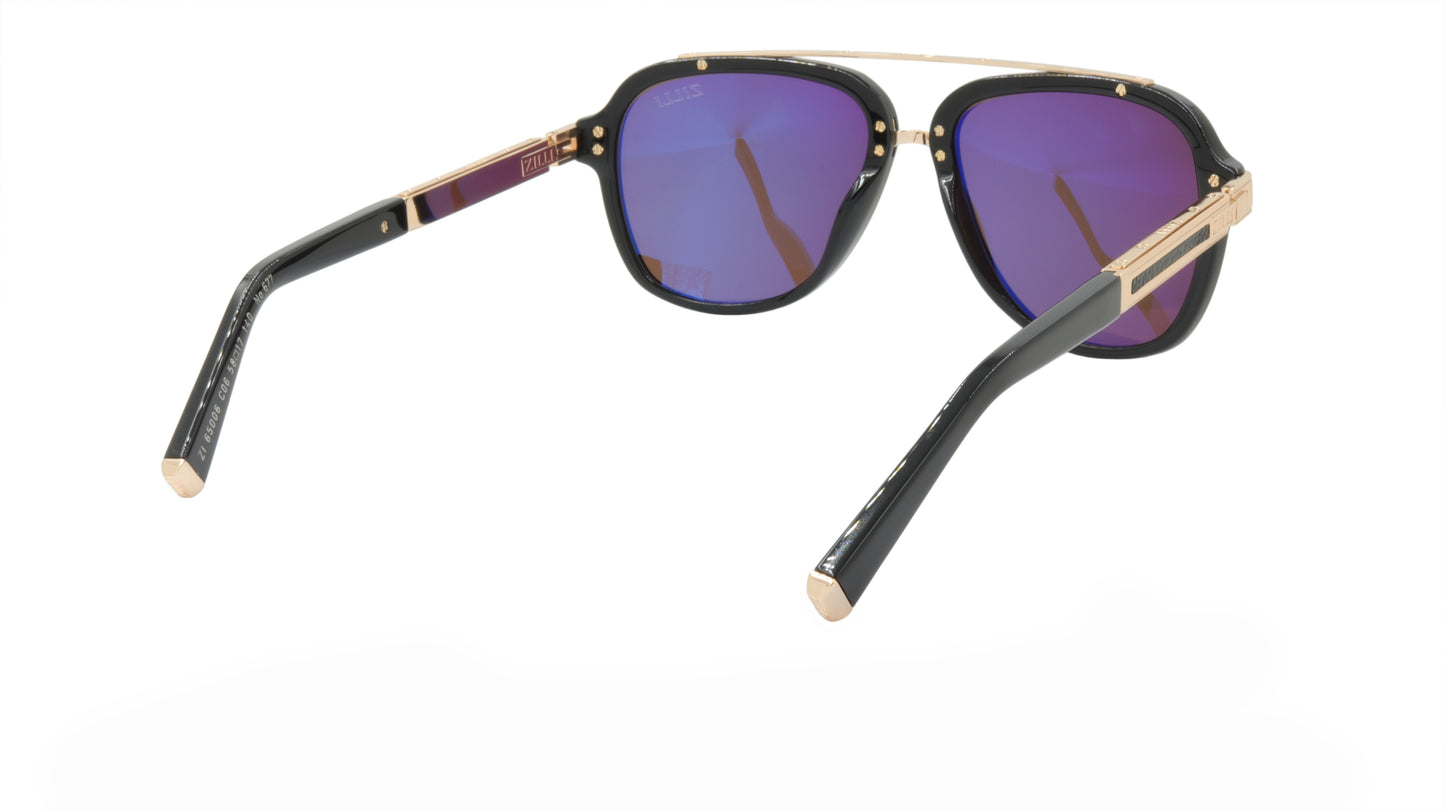 ZILLI Sunglasses Titanium Acetate Leather Polarized France Handmade ZI 65006 C06